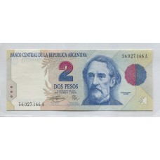 ARGENTINA COL. 737a BILLETE DE $ 2 CONVERTIBLES SIN CIRCULAR UNC U$ 10